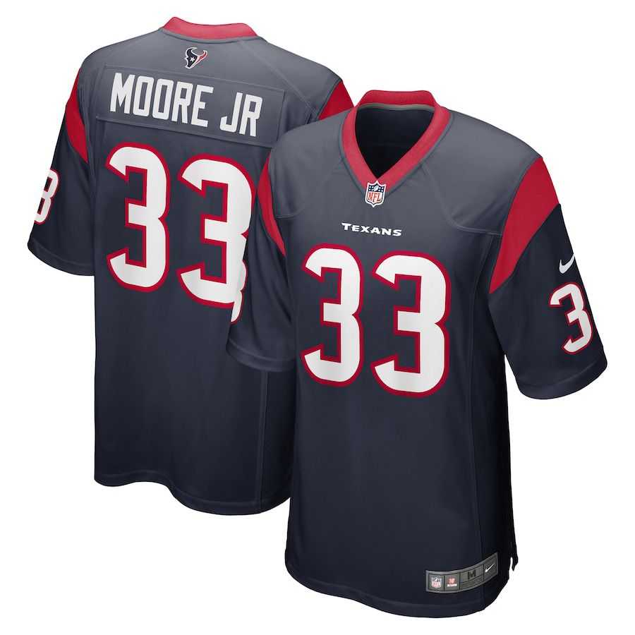 Men Houston Texans #33 A.J. Moore Jr Nike Navy Game NFL Jersey->houston texans->NFL Jersey